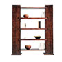 2 Pillered 5 Shelves Wooden Display Shelving Unit